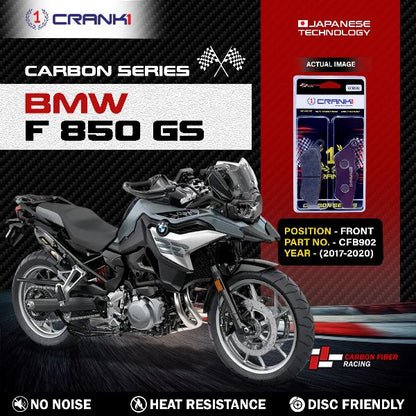 CRANK1 Carbon Brake Pads Front BMW F850GS 2017-2020 – CFB902 (2 Sets Required)