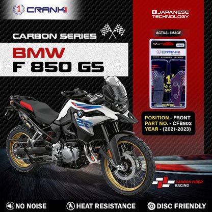 CRANK1 Carbon Brake Pads Front BMW F850GS 2021-2023 – CFB902 (2 Sets Required)