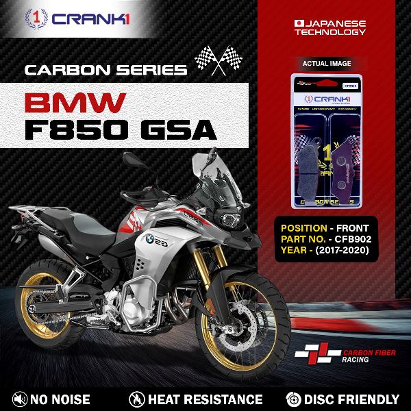 CRANK1 Carbon Brake Pads Front BMW F850 GSA 2017-2020 – CFB902 (2 Sets Required)
