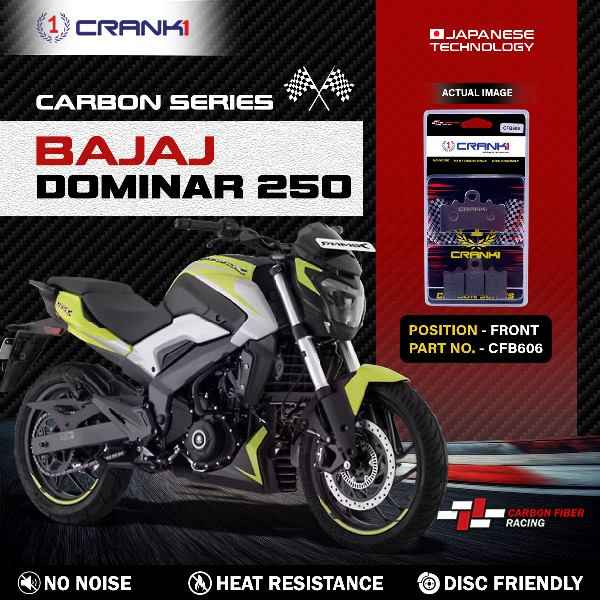 CRANK1 Carbon Brake Pads Front Bajaj Dominar 250- CFB606