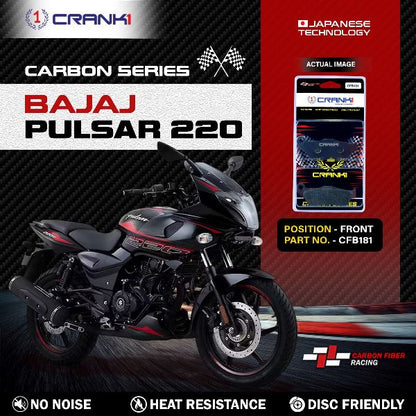 CRANK1 Carbon Brake Pads Front Bajaj Pulsar 220 - CFB181
