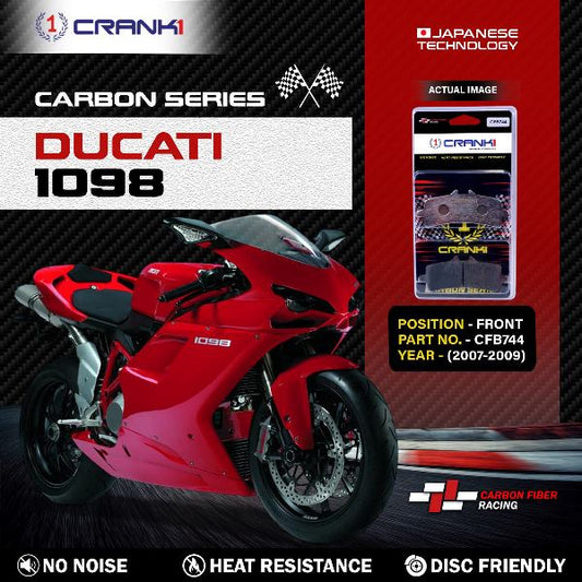 CRANK1 Carbon Brake Pads Front Ducati 1098 2007-2009 - CFB7442 Sets Required