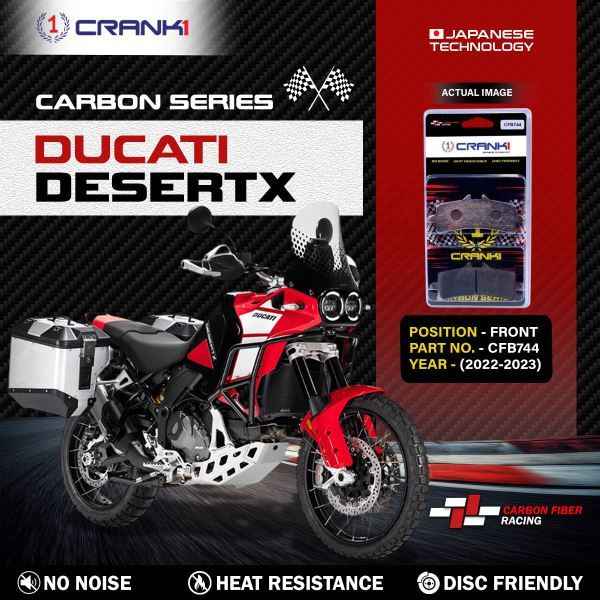 CRANK1 Carbon Brake Pads Front Ducati Desert X (2022-2023) - CFB744