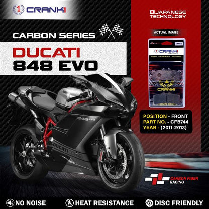 CRANK1 Carbon Brake Pads Front Ducati Evo 848 2011-2013 - CFB7442 Sets Required