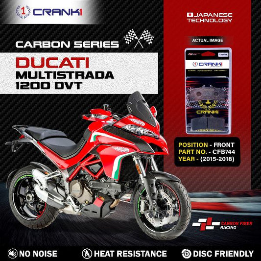CRANK1 Carbon Brake Pads Front Ducati Multistrada 1200 DVT 2015-2018 - CFB744 (2 Sets Required)