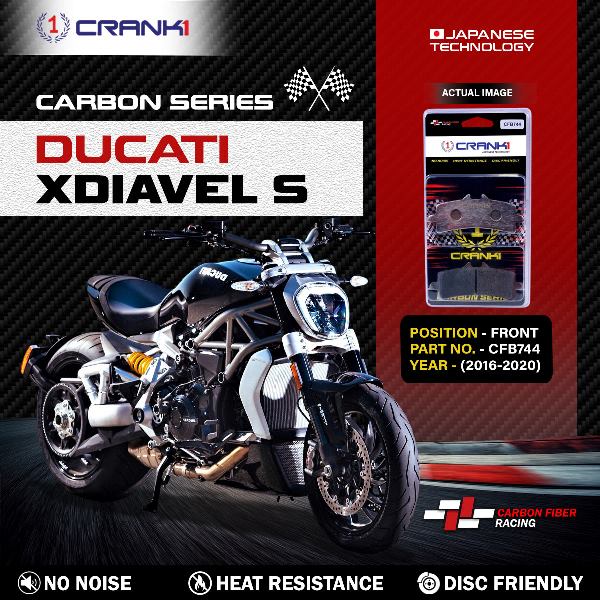 CRANK1 Carbon Brake Pads Front Ducati Xdiavel S 2016-2020 - CFB7442 Sets Required