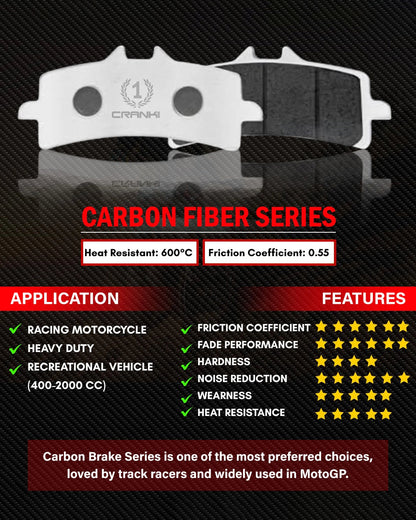 CRANK1 Carbon Brake Pads Rear Ducati Multistrada 1200 S (2015-2017) - CFB181