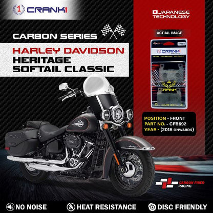 CRANK1 Carbon Brake Pads Front  Harley Davidson Heritage Softail Classic (2018 Onwards)- CFB692