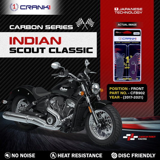 CRANK1 Carbon Brake Pads Front Indian Scout 2017 To 2021 – (CFB902)