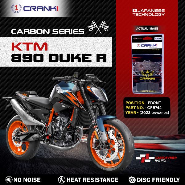 CRANK1 Carbon Brake Pads Front KTM 890 Duke R 2023 Onwards - CFB7442 Sets Required