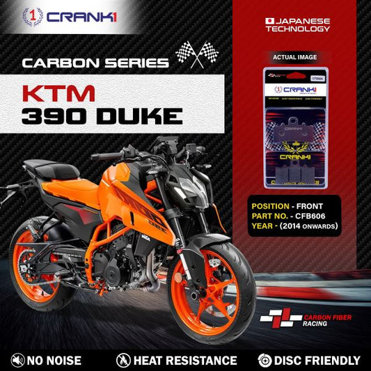 CRANK1 Carbon Brake Pads Front KTM Duke 390 2014 Onwards - CFB606