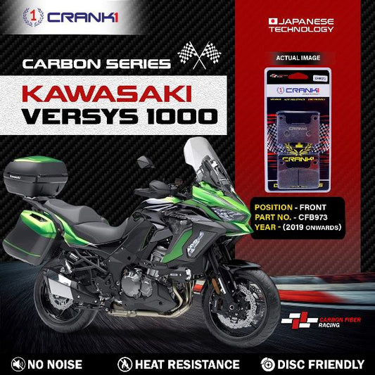 CRANK1 Carbon Brake Pads Front Kawasaki Versys 1000 2019 Onwards – CFB973 (2sets Required)