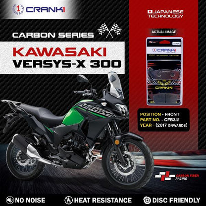 CRANK1 Carbon Brake Pads Front Kawasaki Versys 300 2017 Onwards - CFB241