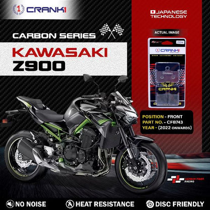 CRANK1 Carbon Brake Pads Front Kawasaki Z900 2022 Onwards – CFB743 (2 Sets Required)