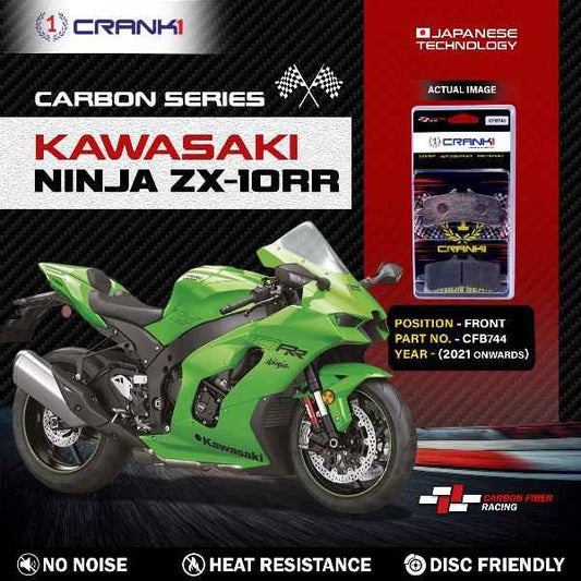 CRANK1 Carbon Brake Pads Front Kawasaki ZX 10RR 2021 Onwards - CFB744/2 Sets Required
