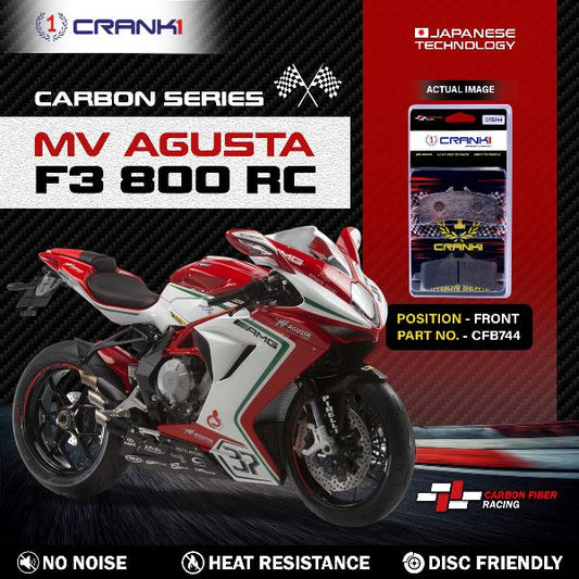 CRANK1 Carbon Brake Pads Front MV Agusta F3 800 RC - CFB744 (2 Sets Required)