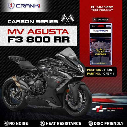 CRANK1 Carbon Brake Pads Front MV Agusta F3 800 RC - CFB744 (2 Sets Required)