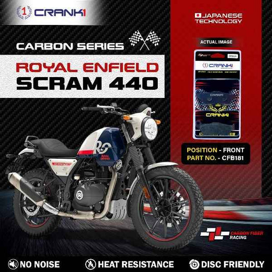 CRANK1 Carbon Brake Pads Front Royal Enfield Scram 440 - CFB181