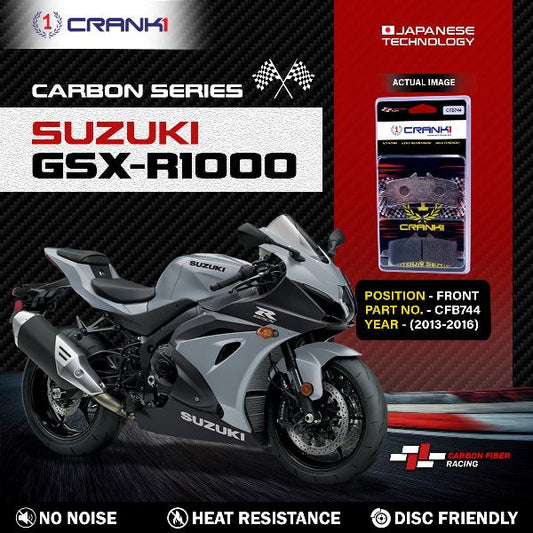 CRANK1 Carbon Brake Pads Front Suzuki GSX-R 1000 2013-2016 - CFB7442 Sets Required
