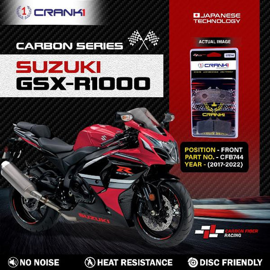CRANK1 Carbon Brake Pads Front Suzuki GSX-R 1000 2017-2022 - CFB7442 Sets Required