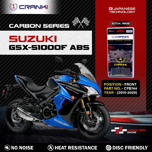 CRANK1 Carbon Brake Pads Front Suzuki GSX-S 1000 F  ABS 2015-2020 - CFB7442 Sets Required