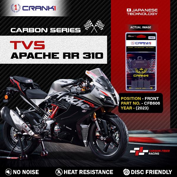 CRANK1 Carbon Brake Pads Front TVS Apache RR 310 (2023)- CFB606