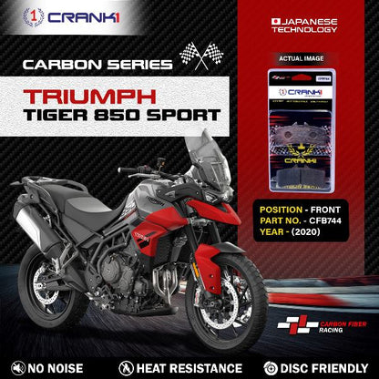 CRANK1 Carbon Brake Pads Front Triumph Tiger 850 Sport (2020)  - CFB7442 Sets Required