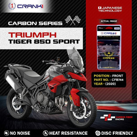 CRANK1 Carbon Brake Pads Front Triumph Tiger 850 Sport (2020)  - CFB7442 Sets Required