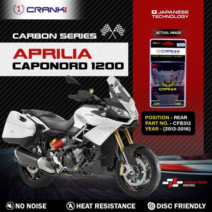 CRANK1 Carbon Brake Pads Rear Aprilia Caponord 1200 (2013-2016) - CFB312