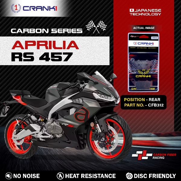 CRANK1 Carbon Brake Pads Rear Aprilia RS 457- CFB312
