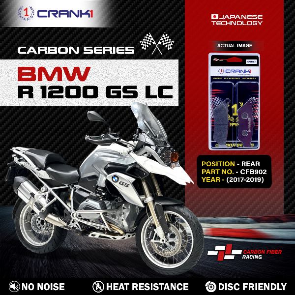CRANK1 Carbon Brake Pads Rear BMW R1200 GS LC 2017-2019 – (CFB902)