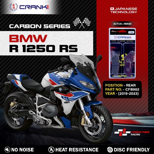 CRANK1 Carbon Brake Pads Rear BMW R1250 RS 2019-2023 – (CFB902)