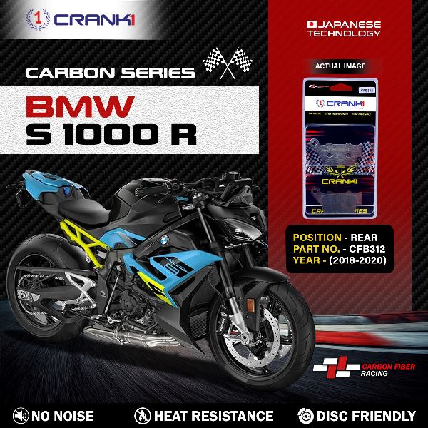CRANK1 Carbon Brake Pads Rear BMW S1000 R (2018-2020) - CFB312