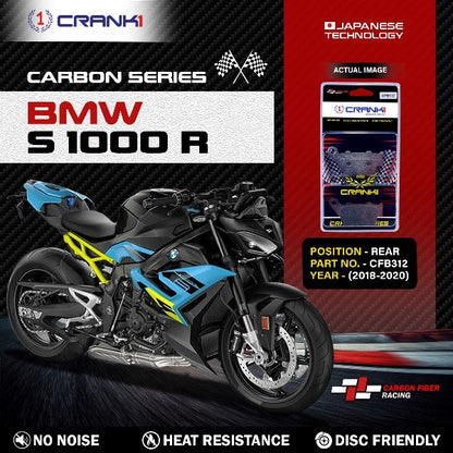 CRANK1 Carbon Brake Pads Rear BMW S1000 R (2018-2020) - CFB312