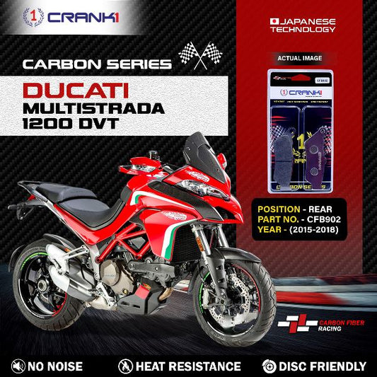 CRANK1 Carbon Brake Pads Rear Ducati Multistrada 1200 Dvt 2015-2018 – (CFB902)