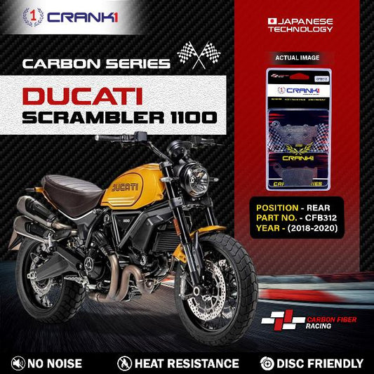 CRANK1 Carbon Brake Pads Rear Ducati Scrambler 1100 (18-20) - CFB312