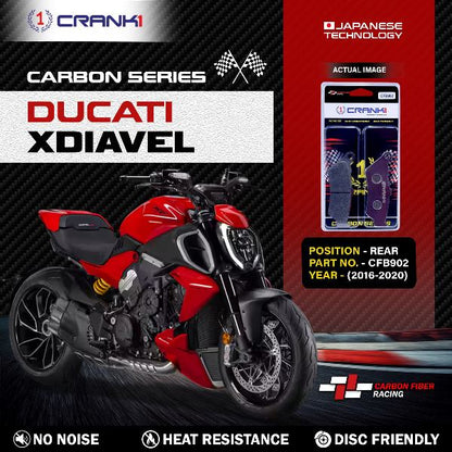CRANK1 Carbon Brake Pads Rear Ducati Xdiavel 2016-2020 – (CFB902)