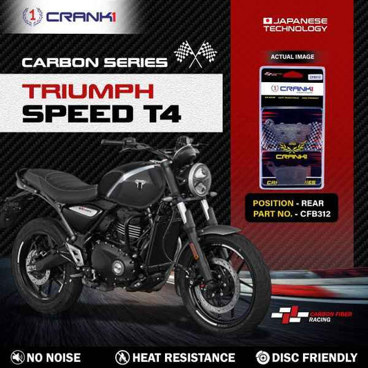 CRANK1 Carbon Brake Pads Rear For Triumph Speed T4- CFB312