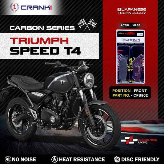 CRANK1 Carbon Brake Pads Rear For Triumph Speed T4 – (CFB902)