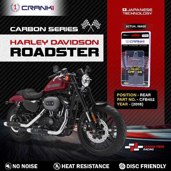 CRANK1 Carbon Brake Pads Rear Harley Davidson Roadster (2018) - ( CFB452 )