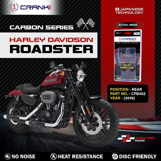 CRANK1 Carbon Brake Pads Rear Harley Davidson Roadster (2018) - ( CFB452 )