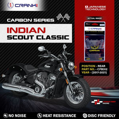 CRANK1 Carbon Brake Pads Rear Indian Scout (2017-2021) - CFB312