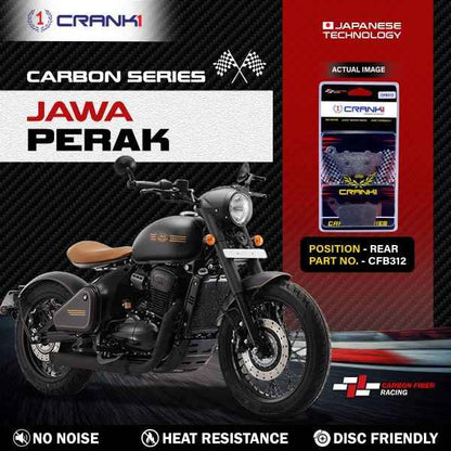 CRANK1 Carbon Brake Pads Rear Jawa Perak- CFB312