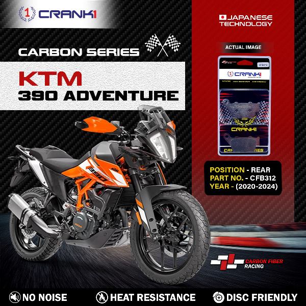 CRANK1 Carbon Brake Pads Rear  KTM 390 Adventure ( 2020-2024 )- CFB312
