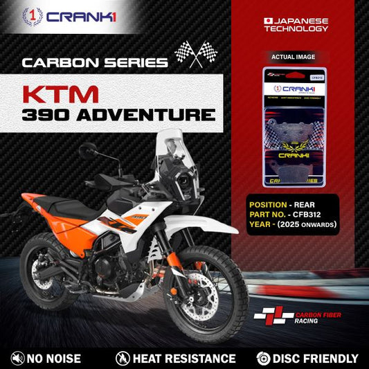 CRANK1 Carbon Brake Pads Rear  KTM 390 Adventure (2025 Onwards)- CFB312