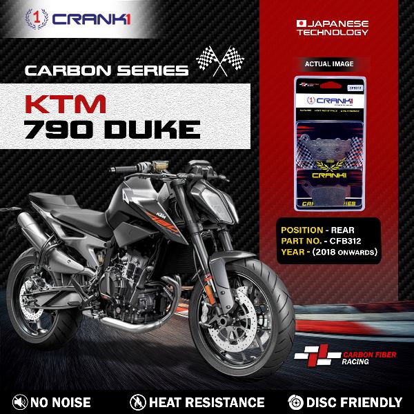CRANK1 Carbon Brake Pads Rear KTM Duke 790 (2018 onwards) - CFB312
