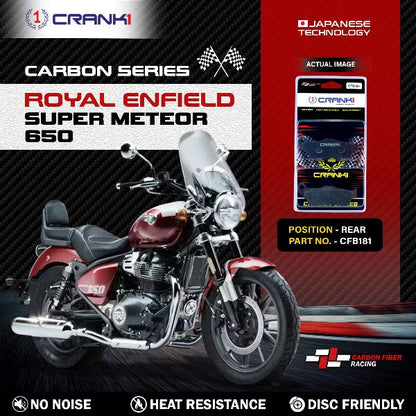 CRANK1 Carbon Brake Pads Rear Royal Enfield Super Meteor 650 - CFB181