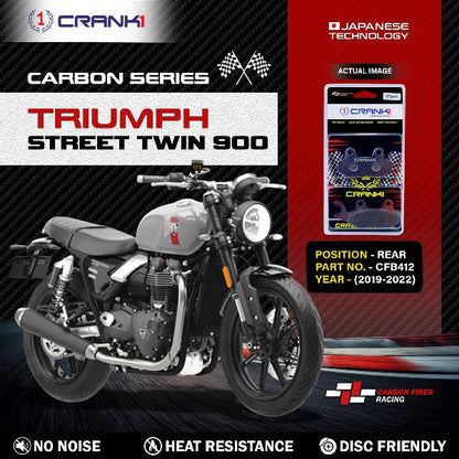 CRANK1 Carbon Brake Pads Rear Triumph Street Twin 900  2019 -2022 – CFB412
