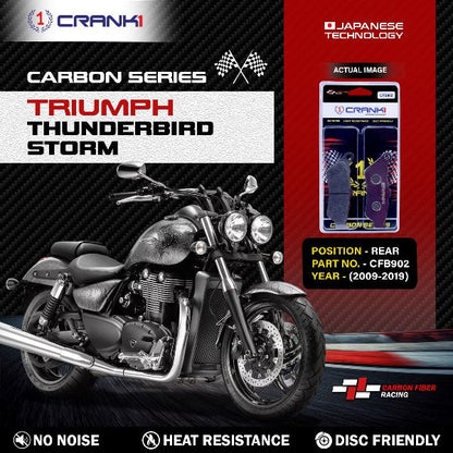 CRANK1 Carbon Brake Pads Rear Triumph Thunderbird  Storm 2009-2019 – (CFB902)