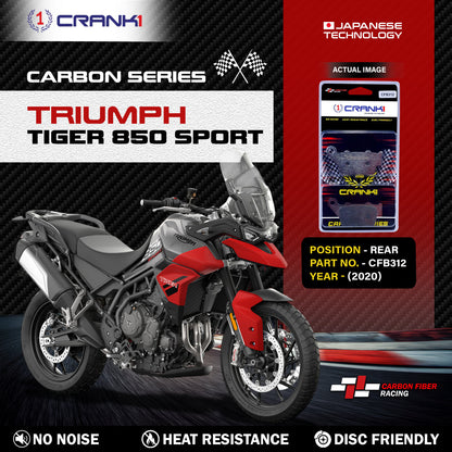CRANK1 Carbon Brake Pads Rear Triumph Tiger 850 Sport (2020) - CFB312
